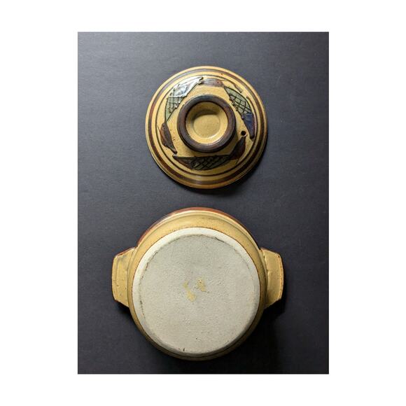 Vtg Otagiri Stoneware Individual Soup/Casserole Lidded Bowls Set of 2 - Picture 4 of 8